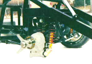 Rear suspension in chassis