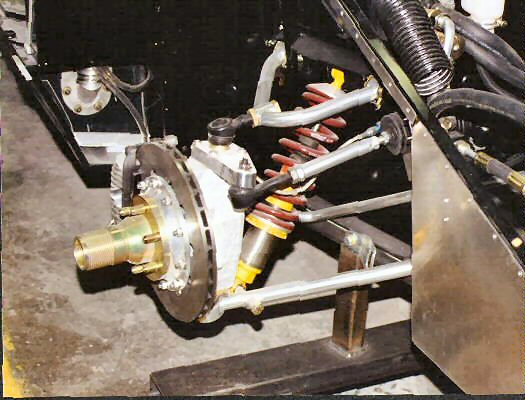 Front view of front suspension