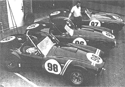 Race cars lined up